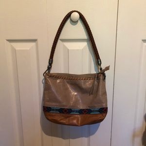 The Sak leather beaded boho purse